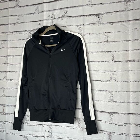 Nike The Athletic Dept Full Zip Track Jacket Black White Stripes Size S SP Y2K - Picture 7 of 15